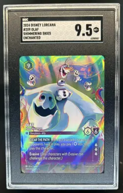 2024 Disney Lorcana TCG Olaf - Happy Passenger Enchanted Foil #209 SGC 9.5 - Image 1