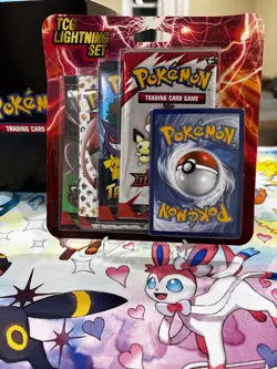 Pokemon TCG Lightning Set 4 Booster Packs Sealed with 1 extra card - Image 1
