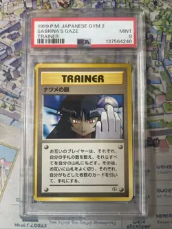 1999 Pokemon Japanese Gym 2 SABRINA'S GAZE Trainer, PSA 9, MINT (Banned Card) - Image 1