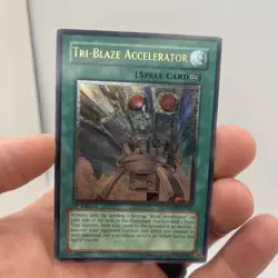 Yugioh Trading Card: Tri-Blaze Accelerator FOTB-EN041 Ultimate Rare 1st Ed LP - Image 1