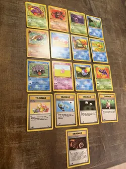 Pokemon 1st Edition Fossil Complete 17 Card Commons 46-62 Never Played Vintage! - Image 1