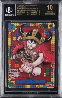 2025 ONE PIECE PROMOS JPN P PREM CARD COLL MONKEY.D.LUFFY BGS 10 BLACK LABEL - Image 1