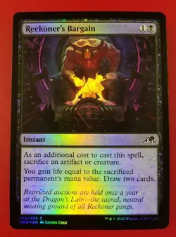 1x Reckoner's Bargain | FOIL | Kamigawa Neon Dynasty | MTG Magic Cards - Image 1