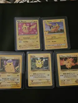 Pokemon TCG Pikachu Lot Holo Regular SWSH045 SWSH063 Vintage 5 Cards English - Image 1