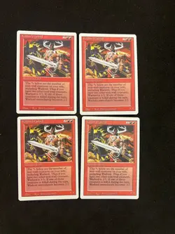 x4 Keldon Warlord [Revised/3rd Edition] x4 Magic MTG Cards NM/LP - Image 1