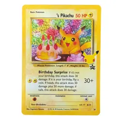 Pokemon Birthday -------"s Pikachu Black Star Promo Holo Card 24/53 Celebrations - Image 1