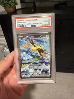 Pokemon Zapdos EX TCG Scarlet & Violet 151 Sir Holo Card 202/165 PSA 10 Gem Mint - Image 1