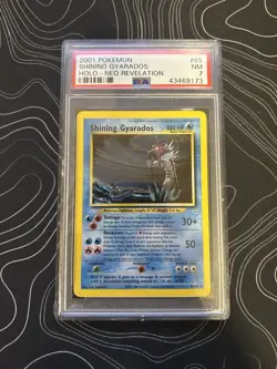 Pokemon Card Shining Gyarados Neo Revelation 65/64 Secret Rare Holo PSA 7 - Image 1