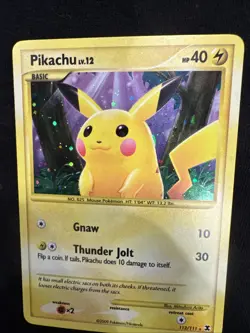 Pikachu 112/111 Rising Rivals Holo Pokemon Card Secret Rare - Image 1