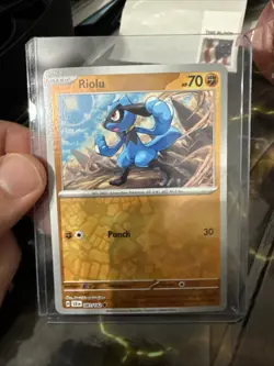 Pokemon TCG Riolu Reverse Holo Card 081/142 Stellar Crown - Image 1