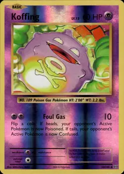 Koffing Uncommon XY - Evolutions 50/108 Psychic Reverse Holo Pokemon Card - Image 1