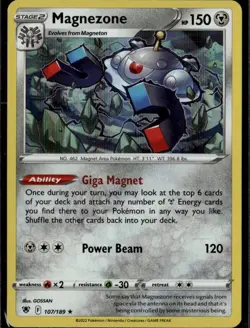 Magnezone Holo Rare SWSH10: Astral Radiance 107/189 Metal Holo Pokemon Card - Image 1