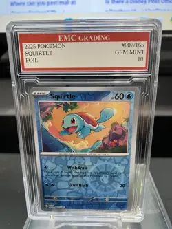 SQUIRTLE 2023 FOIL #007/165 Pokemon Card GRADED 10 TCG CCG - Image 1