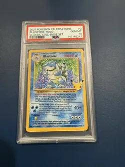 Pokemon Card PSA 10 Blastoise Holo Celebrations Classic Collection #2 One Owner - Image 1