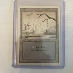 Swamp (B) (LP) Unlimited Edition 2ED Magic MTG - Image 2