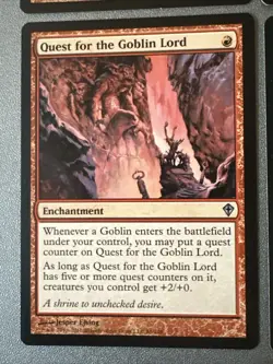 Quest For The Goblin Lord X1 Worldwake Ex Cond See Pics Front Back - Image 3
