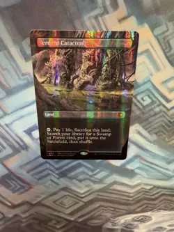 MTG Borderless Dragonscale Foil Verdant Catacombs Special Guests - Tiny Indent - Image 5