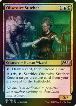 MTG Obsessive Stitcher Foil ** Core Set 2021 ** English - Image 1