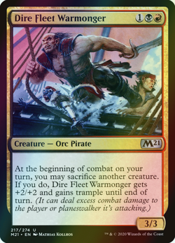 MTG Dire Fleet Warmonger Foil ** Core Set 2021 ** English - Image 1