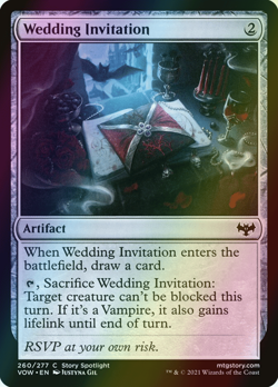 MTG Wedding Invitation Foil ** Innistrad: Crimson Vow ** English - Image 1