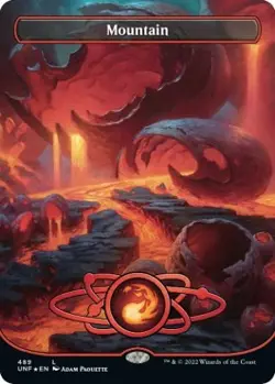 MTG Foil - Mountain (489) (Borderless) (Galaxy Foil) - 489 / NM / English - Image 1