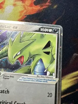 Pokemon TCG Tyranitar EX Cosmos Holo Ultra Rare Card 17/17 Pop Series 1 DMG - Image 3