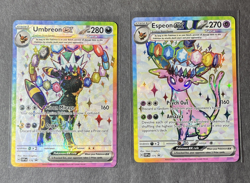 Prismatic Evolutions Umbreon EX 176 & Espeon EX 175 Black Star Promos Pokemon - Image 1