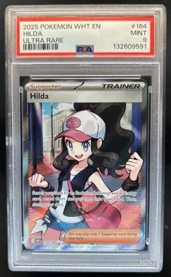 2025 Pokemon White Flare Hilda Ultra Rare #164/086 PSA 9 - Image 1