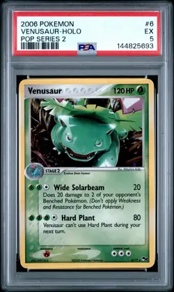 2006 POKEMON POP SERIES 2 #6 VENUSAUR-HOLO PSA 5 - Image 1