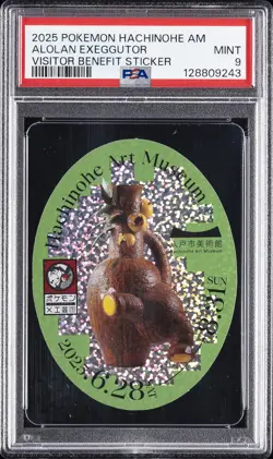 2025 POKEMON X CRAFTS EXHIBITION COMMEMORATION HACHINOHE ALOLAN EXEGGUTOR PSA 9 - Image 1