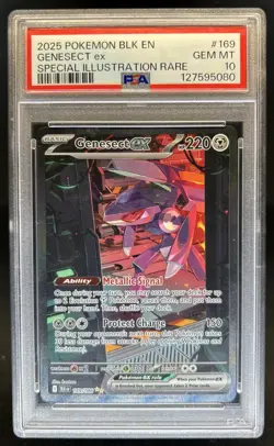 2025 Pokemon Black Bolt Genesect ex Special Illustration Rare #169/086 PSA 10 - Image 1