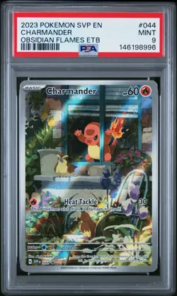 2023 POKEMON OBSIDIAN FLAMES ELITE TRAINER BOX PROMO #044 CHARMANDER PSA 9 - Image 1