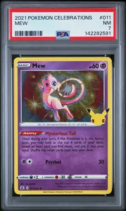 2021 POKEMON CELEBRATIONS #011 MEW PSA 7 - Image 1