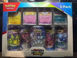 Pokemon Scarlet & Violet - Paldean Fates 5-pack Mini Tins / Costco Bundle Sealed - Image 1