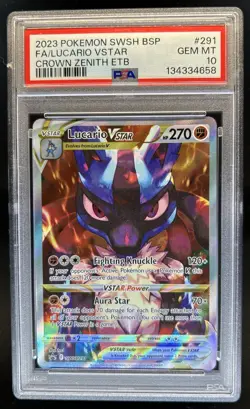 2023 Pokemon SWSH Black Star Promos Lucario VST #SWSH291 PSA 10 GEM MINT - Image 1