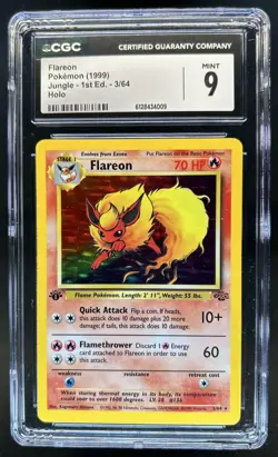 1999 Pokemon Jungle 1st Edition Flareon #3/64 CGC 9 - Image 1