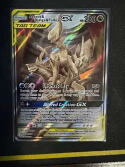 Pokemon Arceus & Dialga & Palkia GX Full Art Holo Ultra Rare 221/236 280 NM 💎 - Image 1