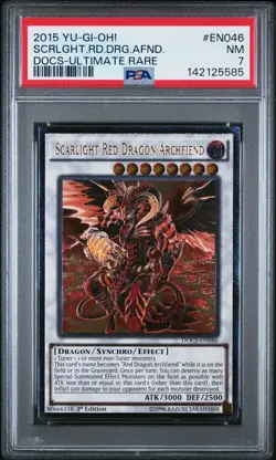 2015 YU-GI-OH! DOCS-DIMENSION OF CHAOS SCARLIGHT RED DRAGON ARCHFIEND PSA 7 - Image 1