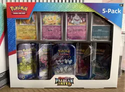 Pokemon Scarlet & Violet - Paldean Fates 5-pack Mini Tins / Costco Bundle - Image 1