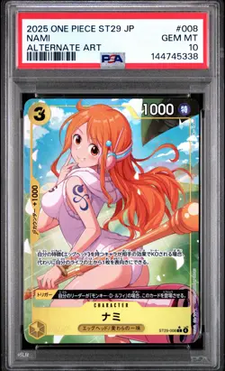 2025 ONE PIECE JPN STARTER DECK ST29-EGGHEAD ALTERNATE ART #008 NAMI PSA 10 - Image 1