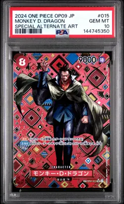 2024 ONE PIECE JPN OP09-EMPERORS IN THE NEW WORLD #015 MONKEY D. DRAGON PSA 10 - Image 1