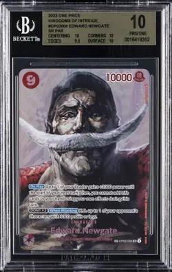 2023 ONE PIECE KINGDOMS OF INTRIGUE SR PAR #OP02004 EDWARD.NEWGATE BGS 10 - Image 1