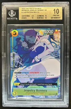 2025 One Piece Illustration Box Promo Jewelry Bonney SR #OP08-105 BGS 10 - Image 1
