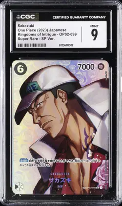 2023 ONE PIECE JPN KINGDOMS OF INTRIGUE, SUPER RARE - SP VER. SAKAZUKI CGC 9 - Image 1