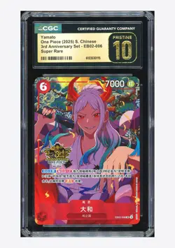 One Piece CGC 10 PRISTINE Yamato SR Promo 2025 EB02-006 3rd Anniversary Chinese - Image 1