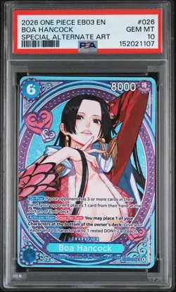 2026 ONE PIECE EB03-EXTRA BOOSTER -ONE PIECE HEROINES ED- BOA HANCOCK PSA 10 - Image 1
