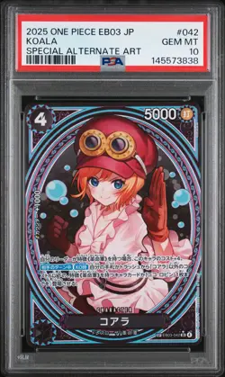 2025 ONE PIECE JPN EB03-EXTRA BOOSTER -ONE PIECE HEROINES ED- #042 KOALA PSA 10 - Image 1