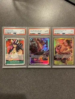 One Piece PSA 3 Slab Lot English Monkey D Luffy Gem Mint 10 (3 Slab Lot) - Image 1