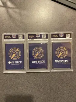 One Piece PSA 3 Slab Lot English Monkey D Luffy Gem Mint 10 (3 Slab Lot) - Image 2