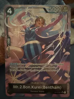 One Piece | Mr.2.Bon.Kurei(Bentham) | OP14-091 | Alt Art (SR) | NM - Image 1